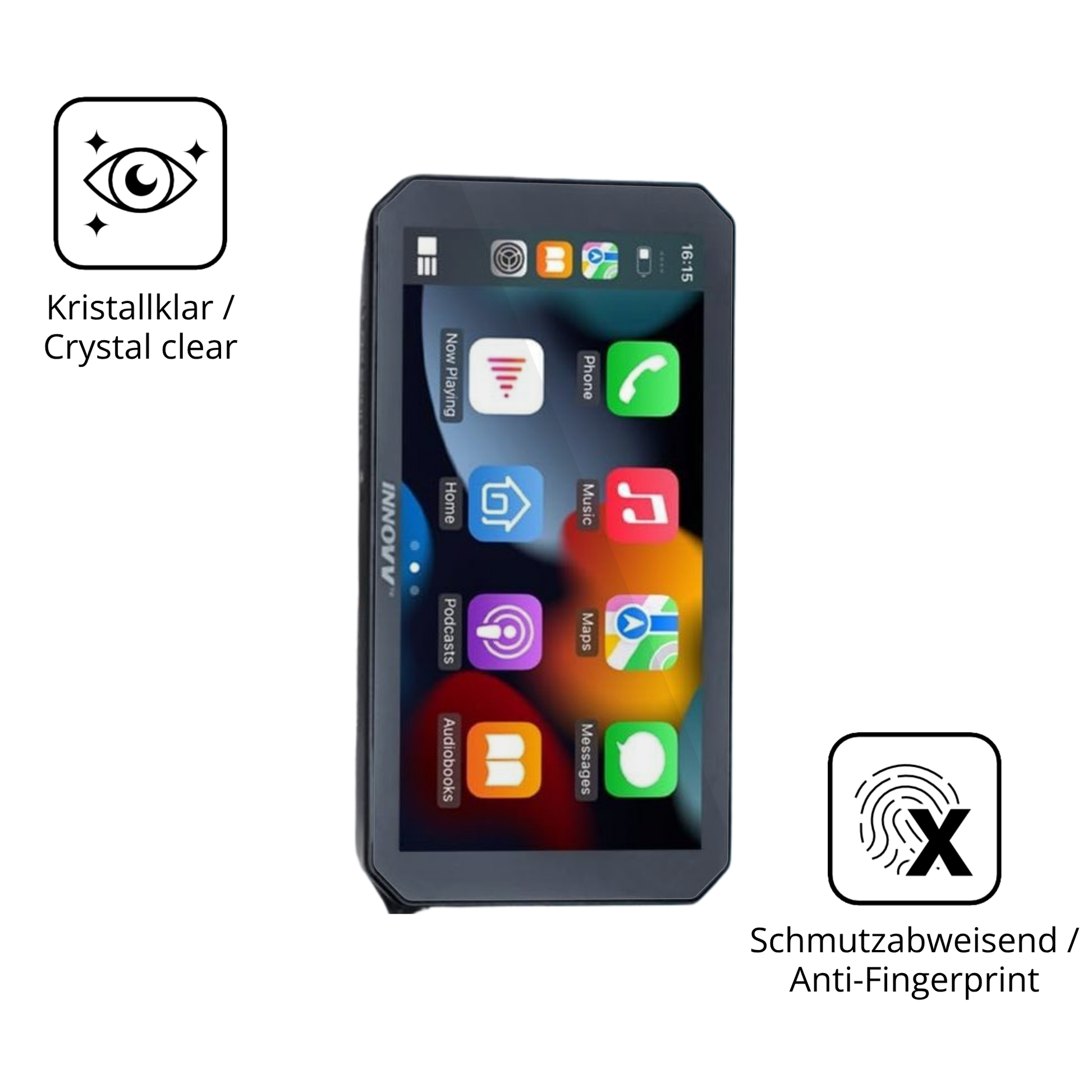 Flexible TPU-Folie passend zugeschnitten für Innovv N1 5.99 Zoll, vollständige Abdeckung