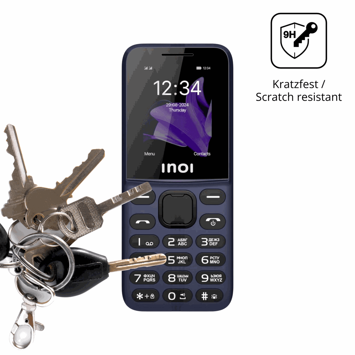 dipos Displayschutz für INOI 101 Classic, transparente Oberfläche, perfekte Passform auch für die Rundungen