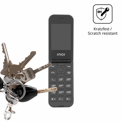dipos Displayschutz für INOI 284 Flip 4G, mattierte Oberfläche, robuste Festigkeit und perfekte Passform
