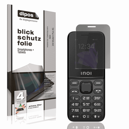 Blickschutzfolie von dipos passend für INOI 244 Modern Plus 4G, präziser Zuschnitt und blasenfrei montiert