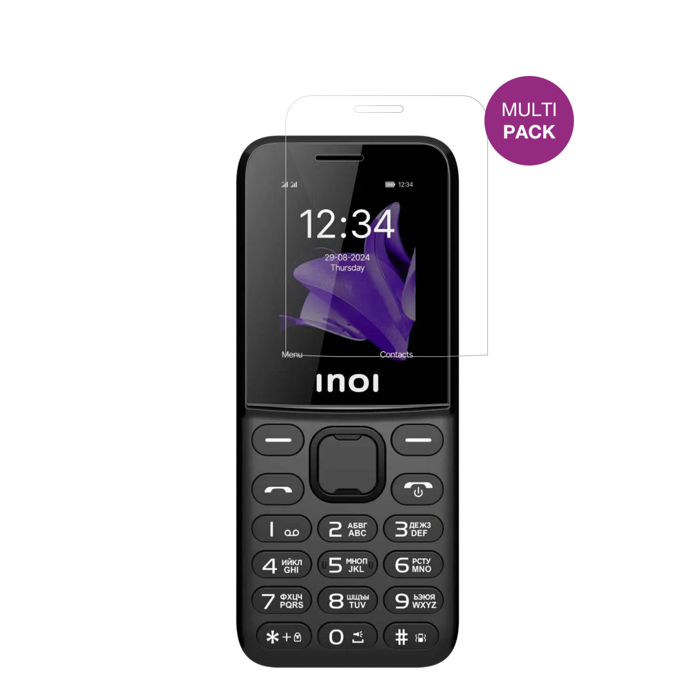 INOI240 Modern 4G mit aufgebrachter dipos Displayschutzfolie, glasklare Darstellung ohne Einschränkungen
