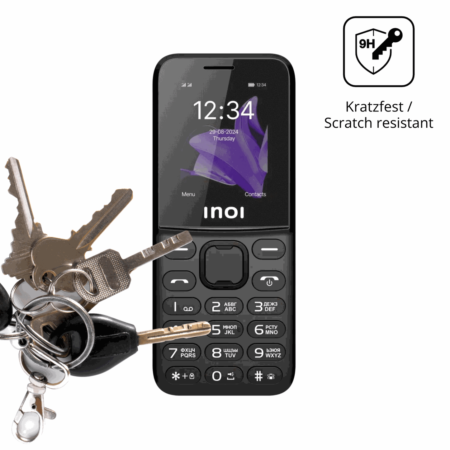 dipos Displayschutz für INOI 244 Modern Plus 4G, mattierte Oberfläche, robuste Festigkeit und perfekte Passform