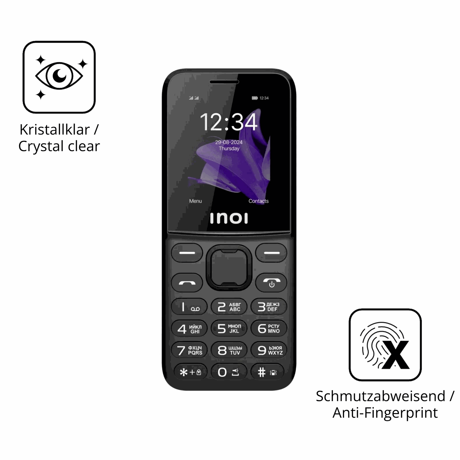 Flexible TPU-Folie passend zugeschnitten für INOI 240 Modern 4G, vollständige Abdeckung