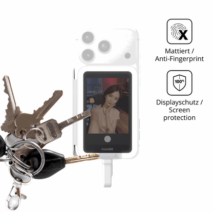dipos Displayschutz für Insta360 Snap Selfie-Screen, mattierte Oberfläche, Blickschutzfilter und perfekter Passform
