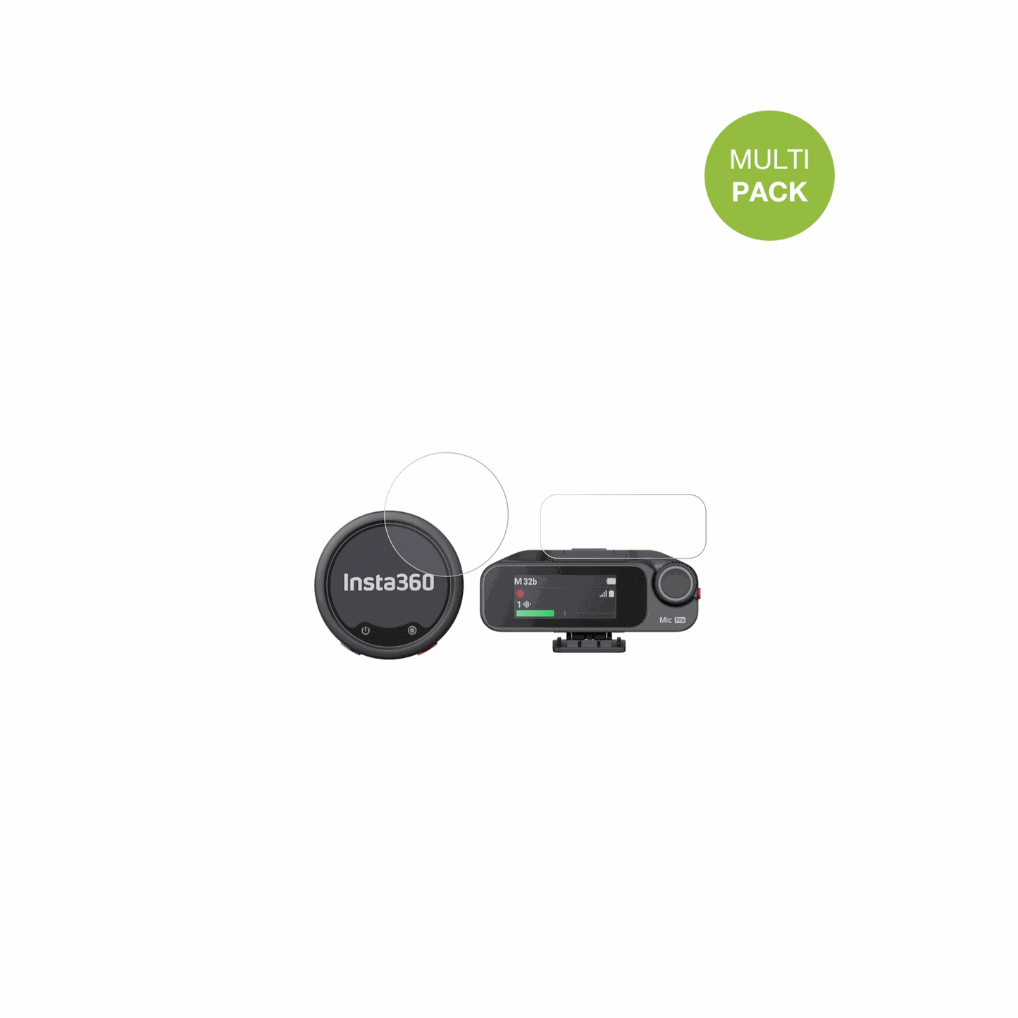4x Screen Protector for Insta360 Mic Pro TX + RX Protection Anti Glare dipos