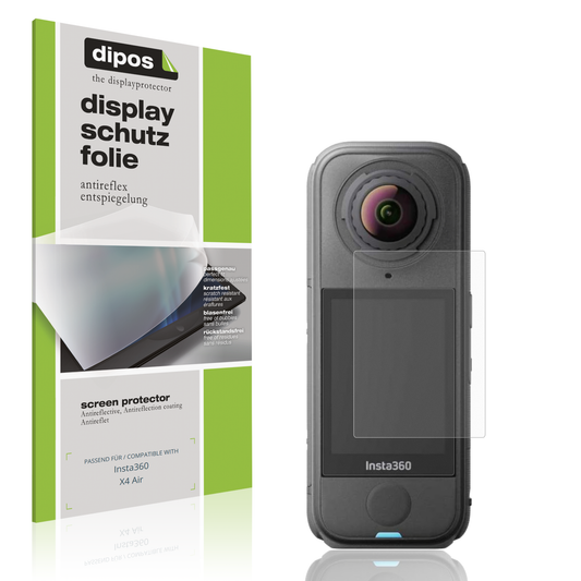 Matte Displayschutzfolie von dipos passend für insta360x4 air, präziser Zuschnitt und blasenfrei montiert