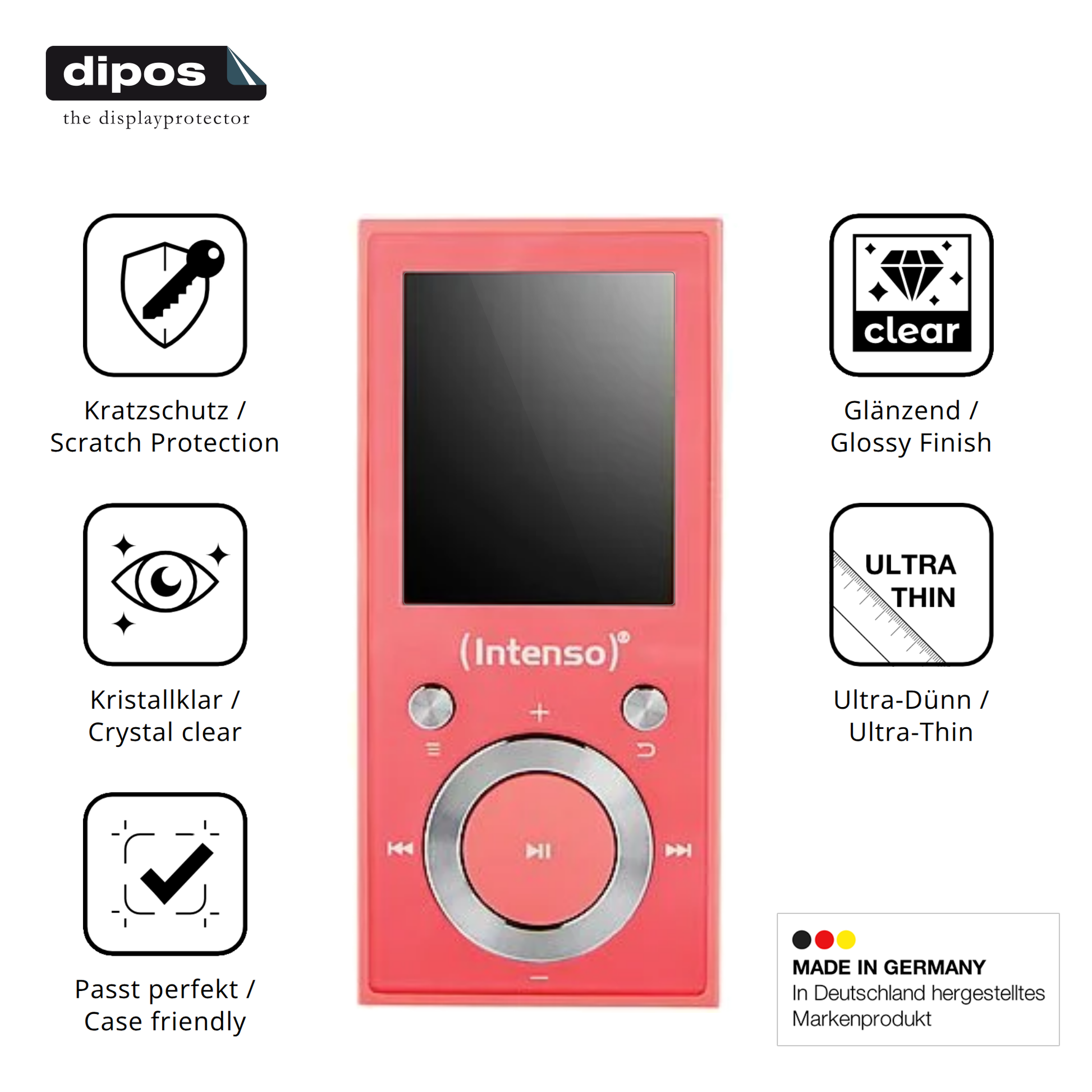 Displayschutz hergestellt in Deutschland, höchste Qualität made in Germany