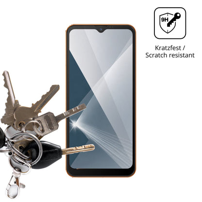 dipos Displayschutz für invens Note 15P, transparente Oberfläche, perfekte Passform auch für die Rundungen