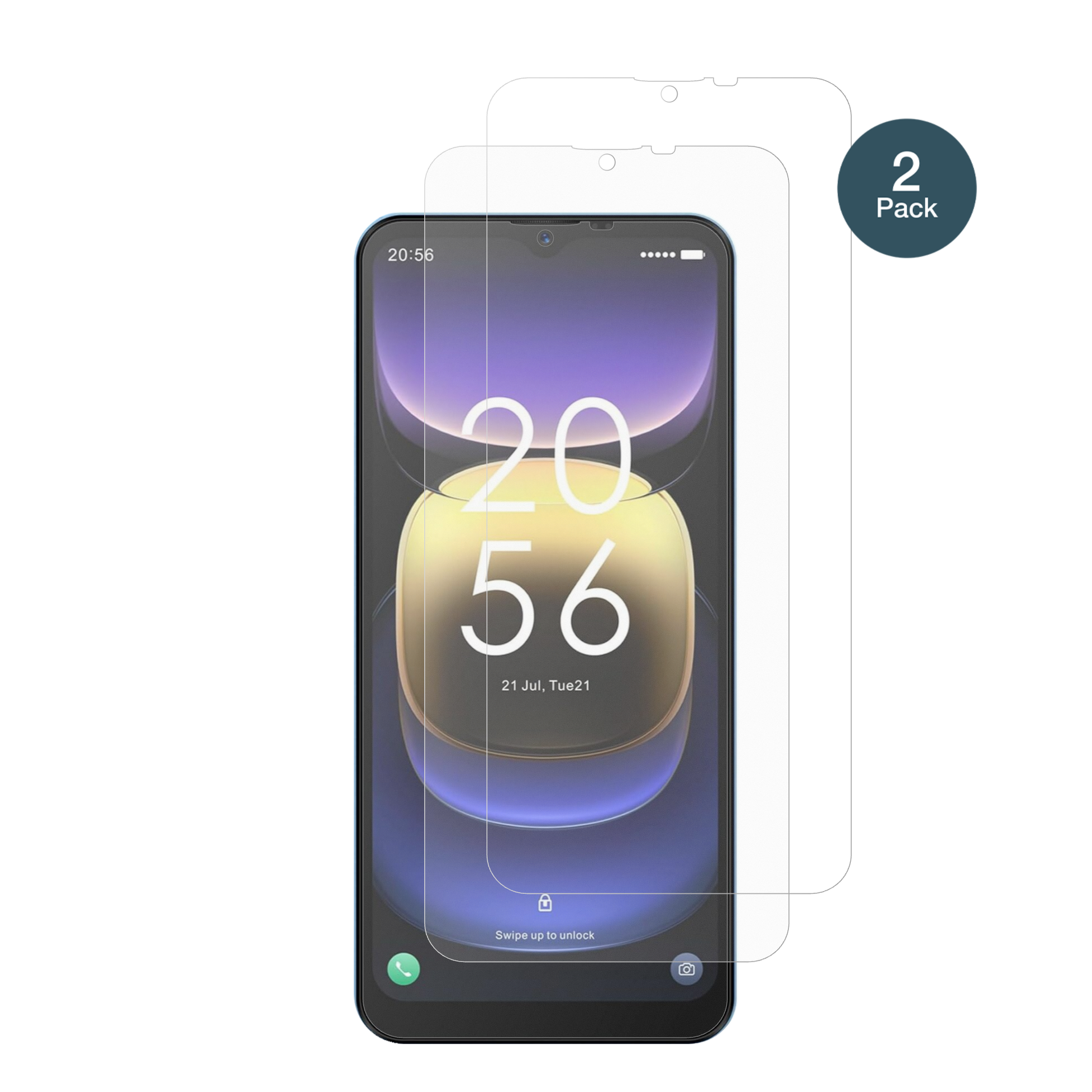 InvensNote TK01 mit aufgebrachter dipos Panzerfolie, die lästige Fingerabdrücke minimiert