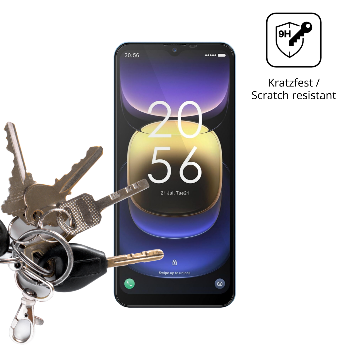 dipos Displayschutz für Invens Note TK01, transparente Oberfläche, perfekte Passform auch für die Rundungen