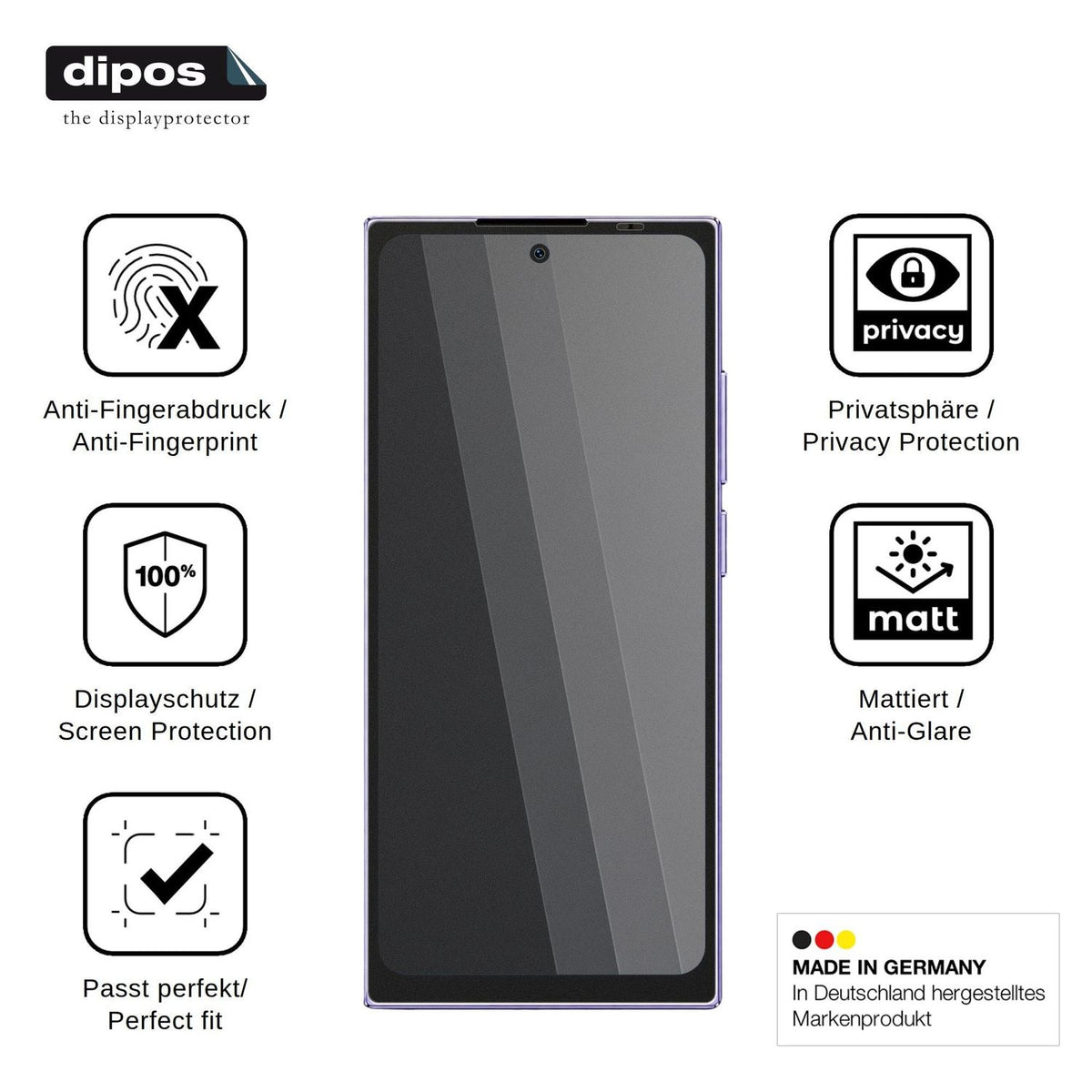 Screen Protector for invens Ultra S25 Privacy Filter 4-Way Protection dipos