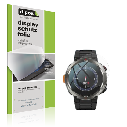 Matte Displayschutzfolie von dipos passend für Iowodo W50 Pro 1.45 Zoll, präziser Zuschnitt und blasenfrei montiert