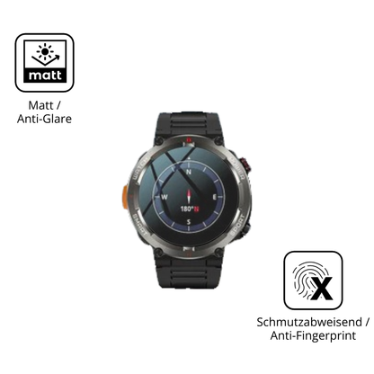 9H Hartbeschichtete, flexible Folie passend zugeschnitten für Iowodo W50 Pro 1.45 Zoll