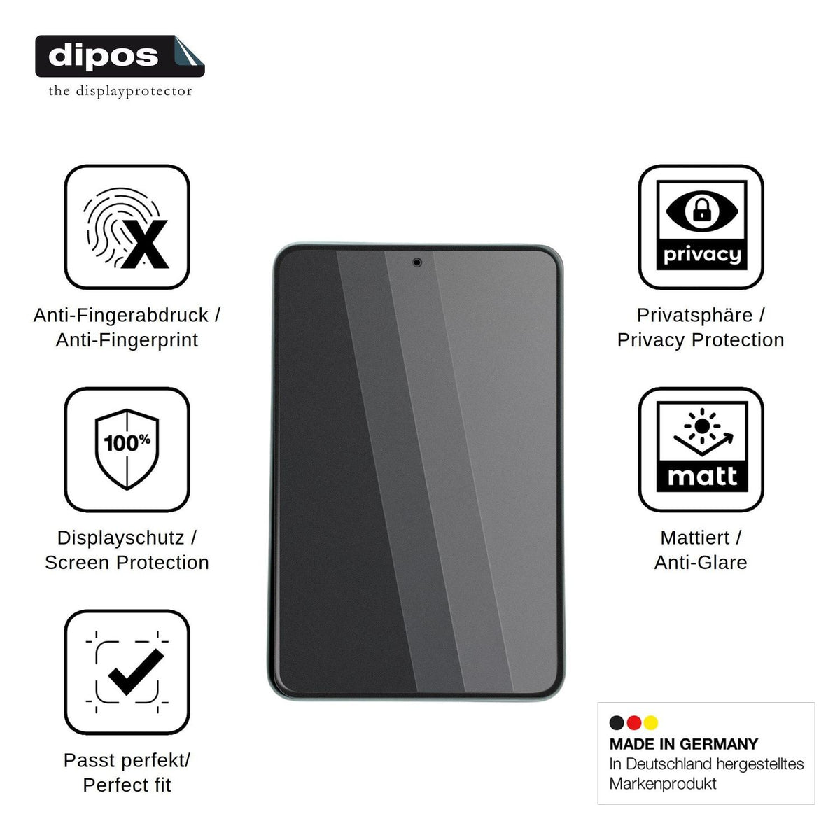 Screen Protector for iQOO Pad Ultra Privacy Filter 4-Way Protection dipos