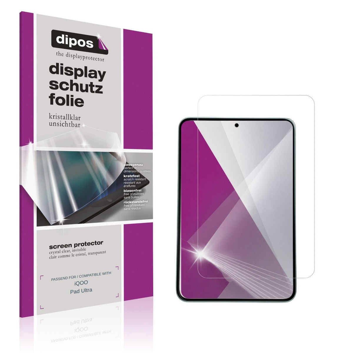 2x Screen Protector for iQOO Pad Ultra Protection Crystal Clear dipos