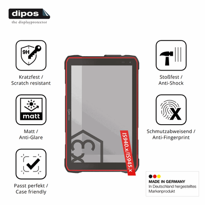 2x Screen Protector for i.safe MOBILE IS940.1 matte Flexible Glass 9H dipos