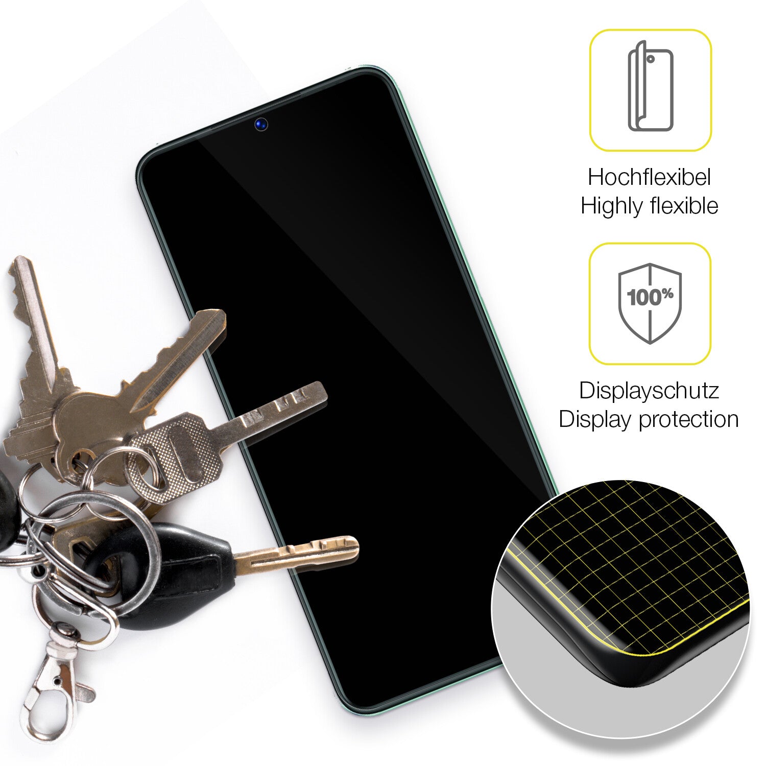dipos Displayschutz für Itel A05s, transparente Oberfläche, geringe Dicke und perfekte Passform