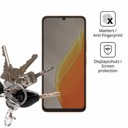 dipos Displayschutz für Itel A200, mattierte Oberfläche, Blickschutzfilter und perfekter Passform