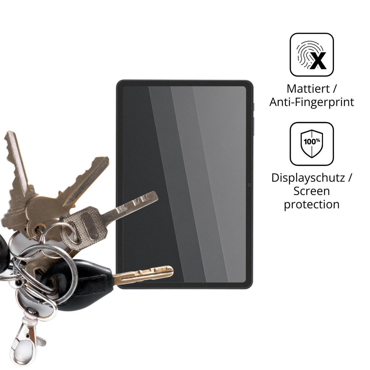 dipos Displayschutz für Itel VPad 2, mattierte Oberfläche, Blickschutzfilter und perfekter Passform