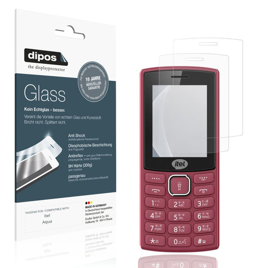 2x Screen Protector for Itel Aqua matte Flexible Glass 9H dipos
