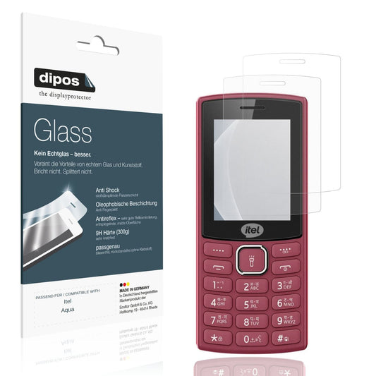 2x Screen Protector for Itel Aqua matte Flexible Glass 9H dipos