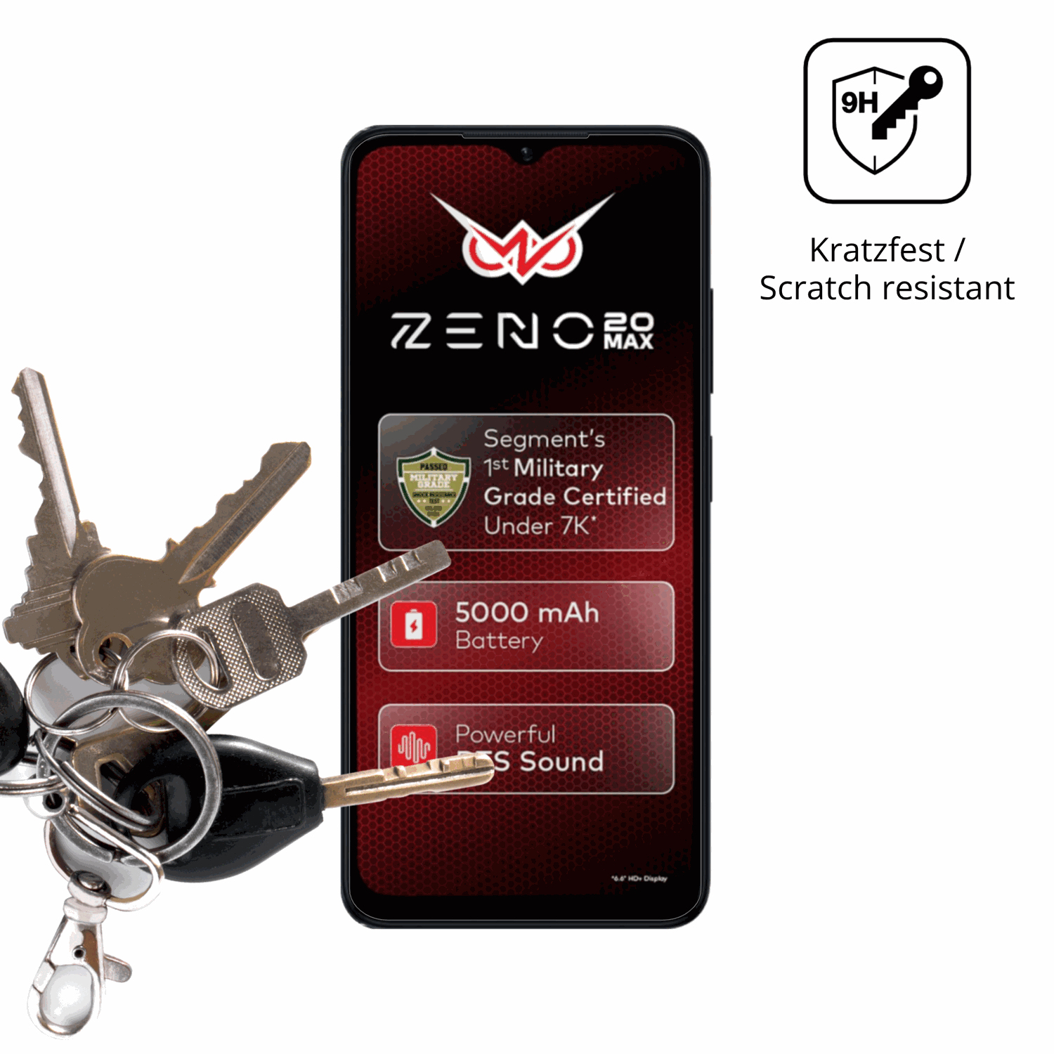 dipos Displayschutz für Itel Zeno 20 Max, transparente Oberfläche, perfekte Passform auch für die Rundungen
