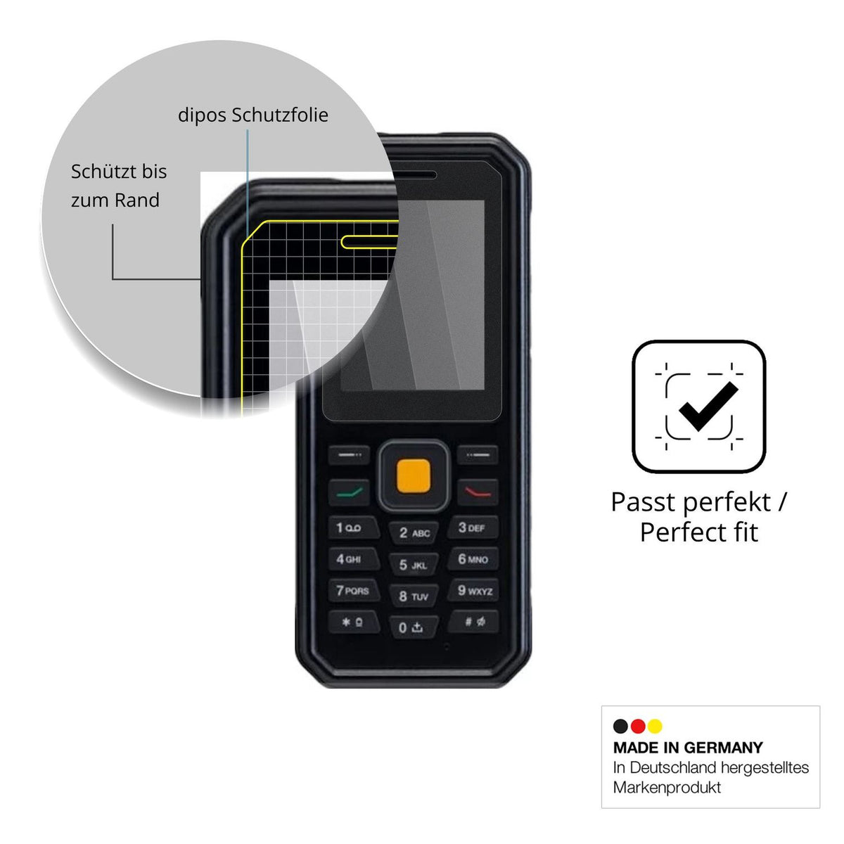 Screen Protector for JCB Tradesman 4 Privacy Filter 4-Way Protection dipos