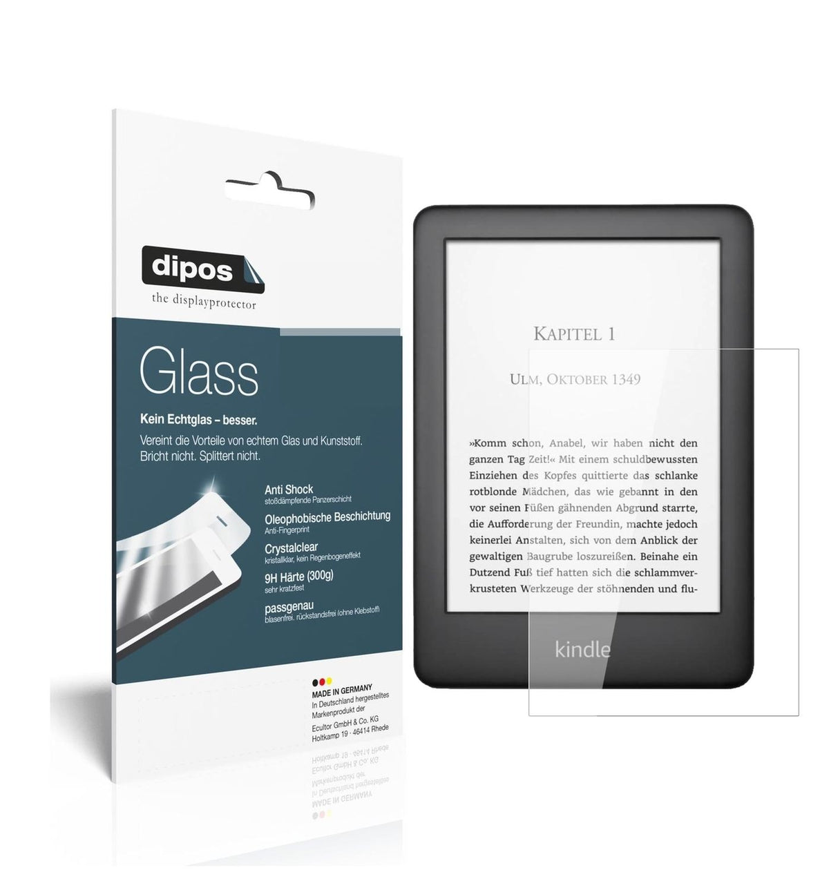 9H Clear Screen Protector for Amazon Kindle E-Reader der 10. Generation (2019)