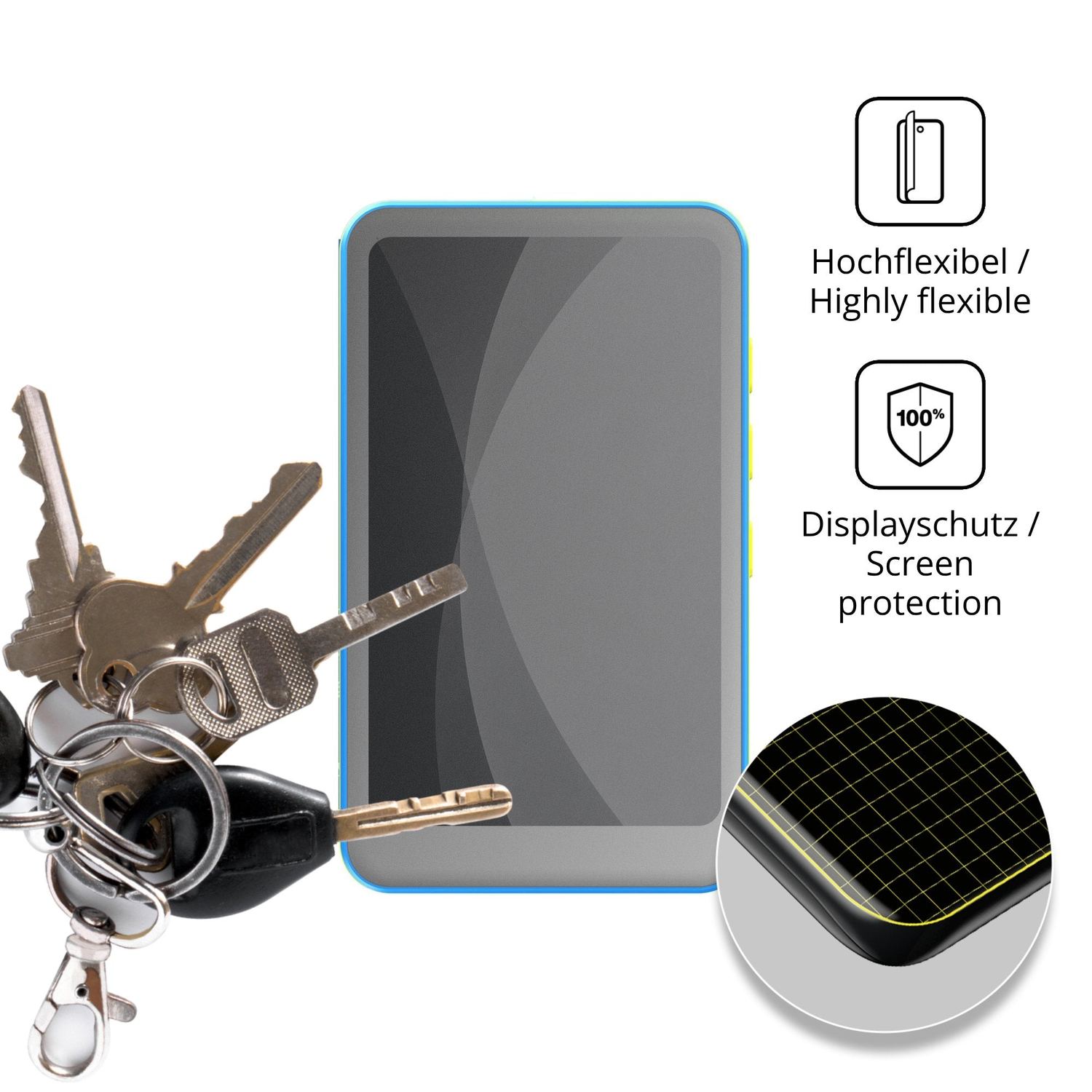 dipos Displayschutz für joliker M4S V2.0, mit Blickschutzfilter und perfekter Passform auch für die Rundungen