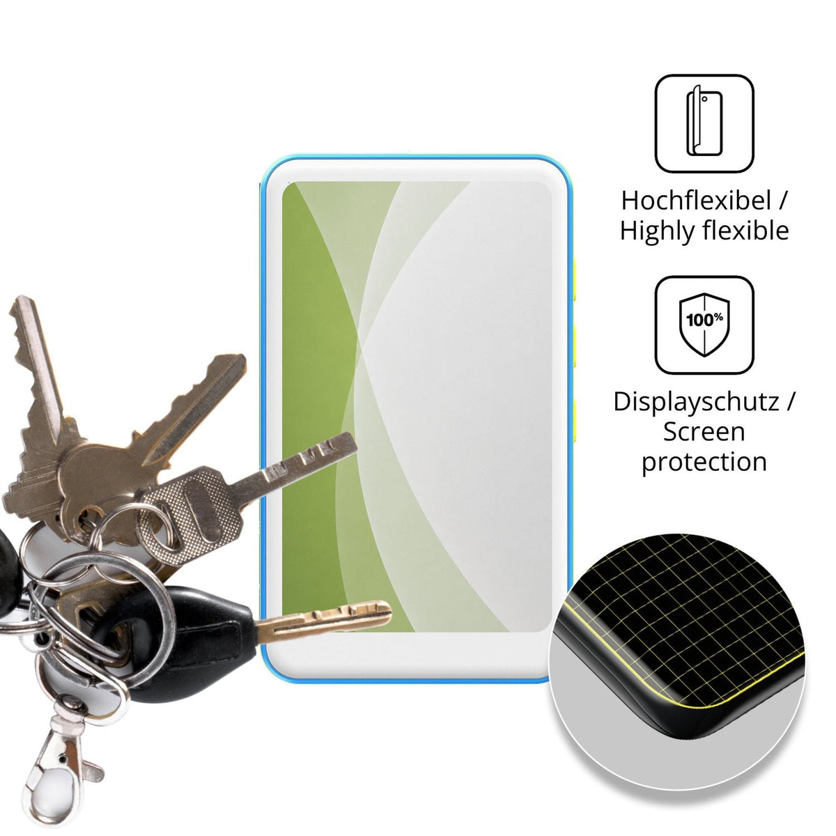 dipos Displayschutz für joliker M4S V2.0, transparente Oberfläche, perfekte Passform auch für die Rundungen
