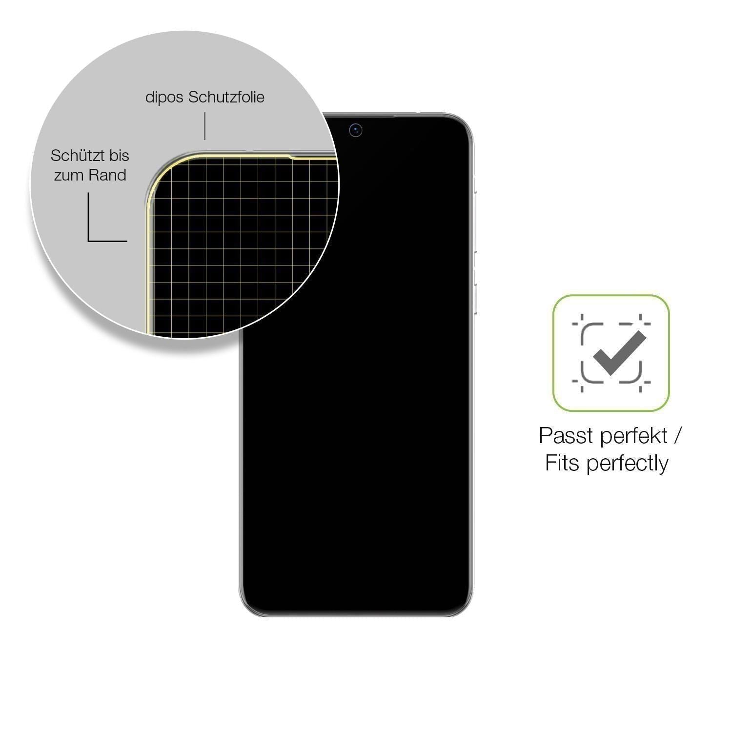 2x Full Cover Schutzfolie matt für Huawei P50E (6)