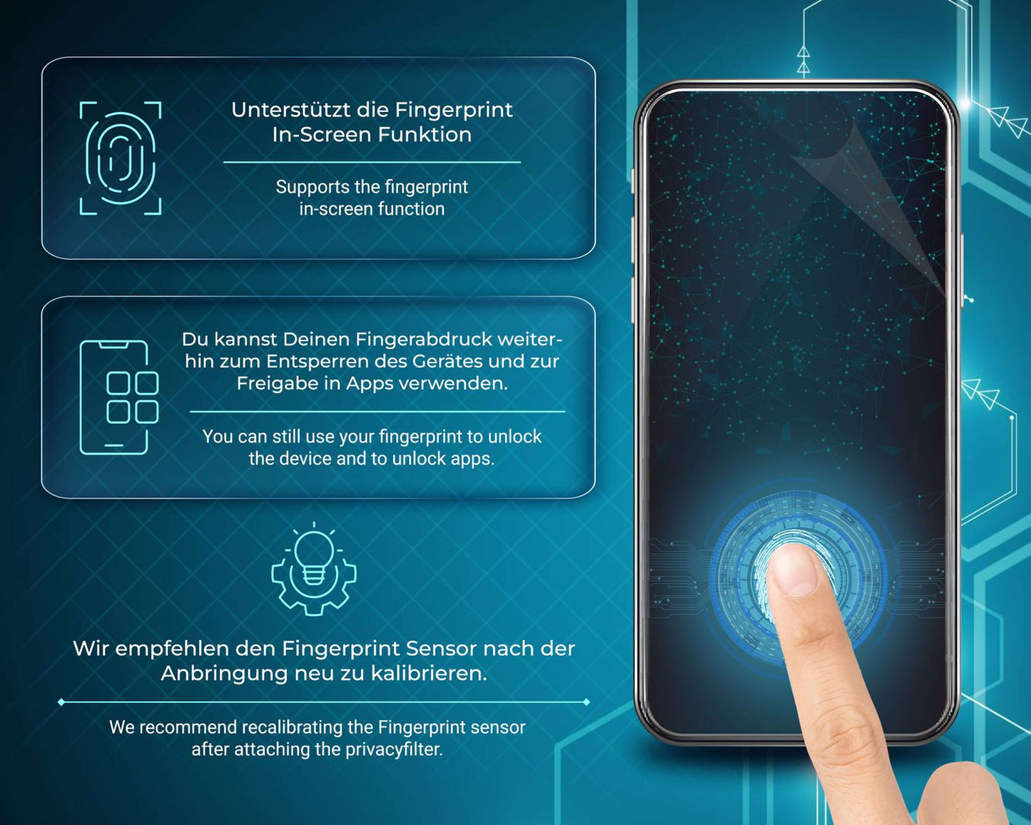 Full Cover Privacy Blickschutzfolie für Honor 70 P (4)