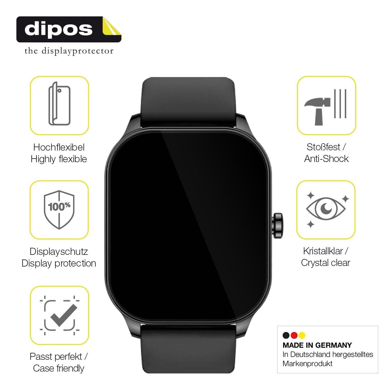 2x 3D Full Cover Schutzfolie für Amazfit Pop 3s (7)