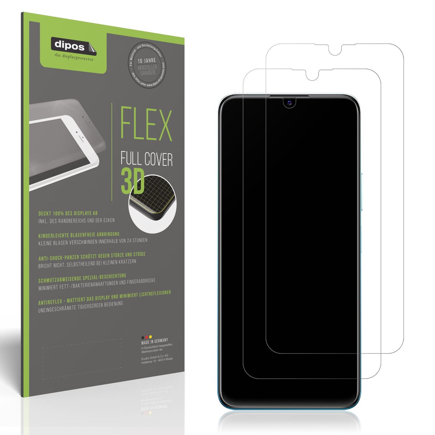 2x Full Cover Schutzfolie matt für Vivo Y15c (1)