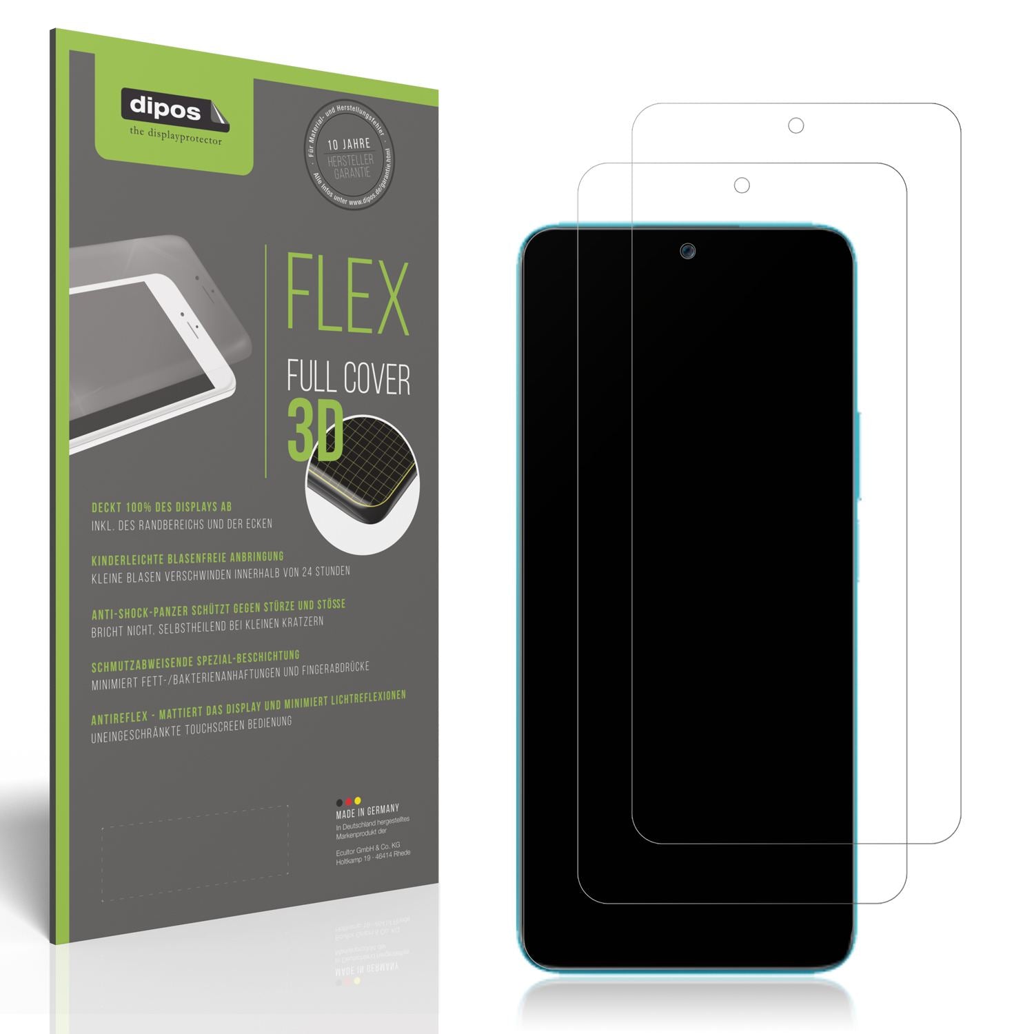 2x Full Cover Schutzfolie matt für Honor 90 Lite (1)