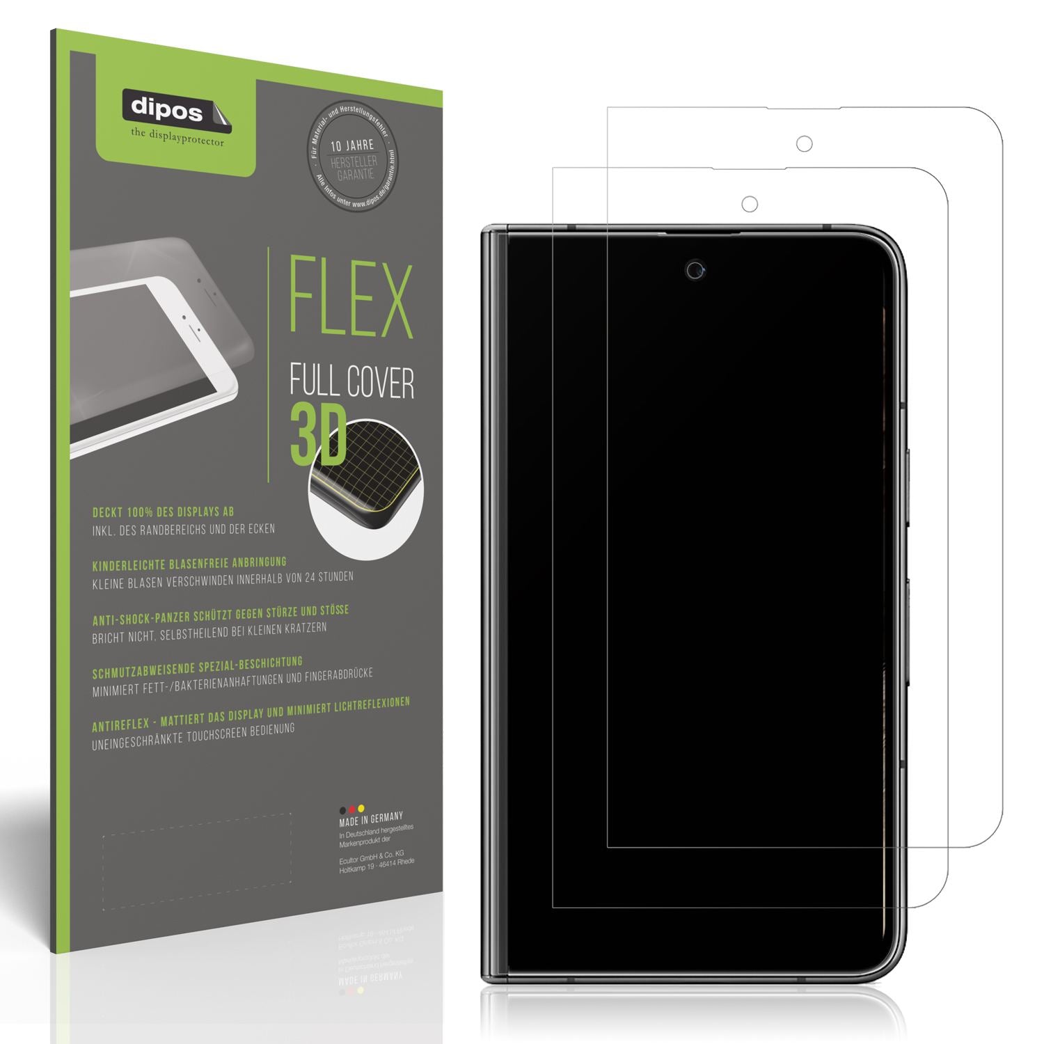 2x Full Cover Schutzfolie matt für Google Pixel Fo (1)