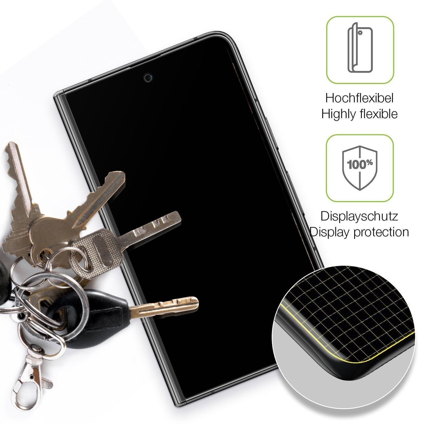 2x Full Cover Schutzfolie matt für Google Pixel Fo (3)