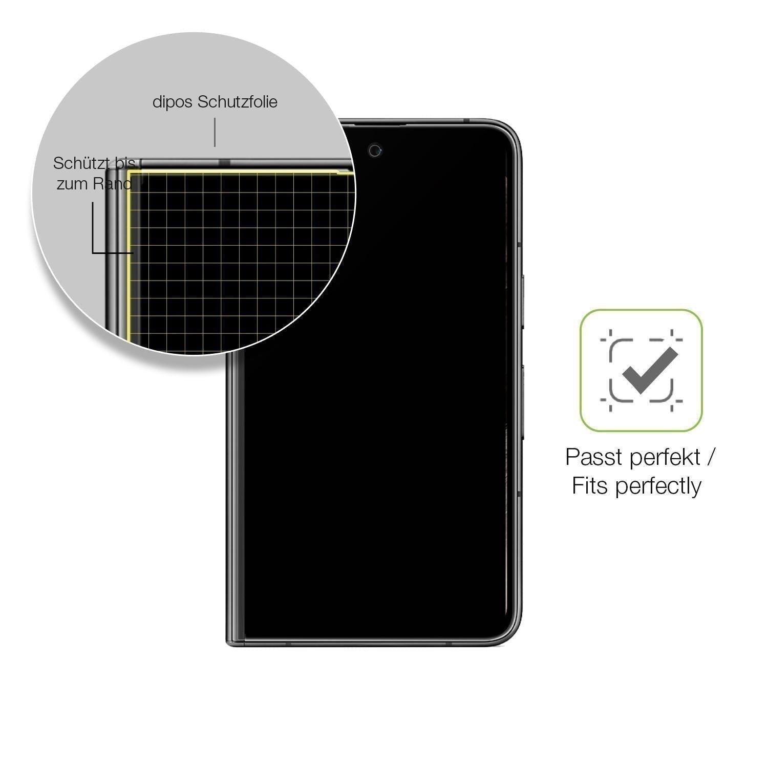 2x Full Cover Schutzfolie matt für Google Pixel Fo (6)