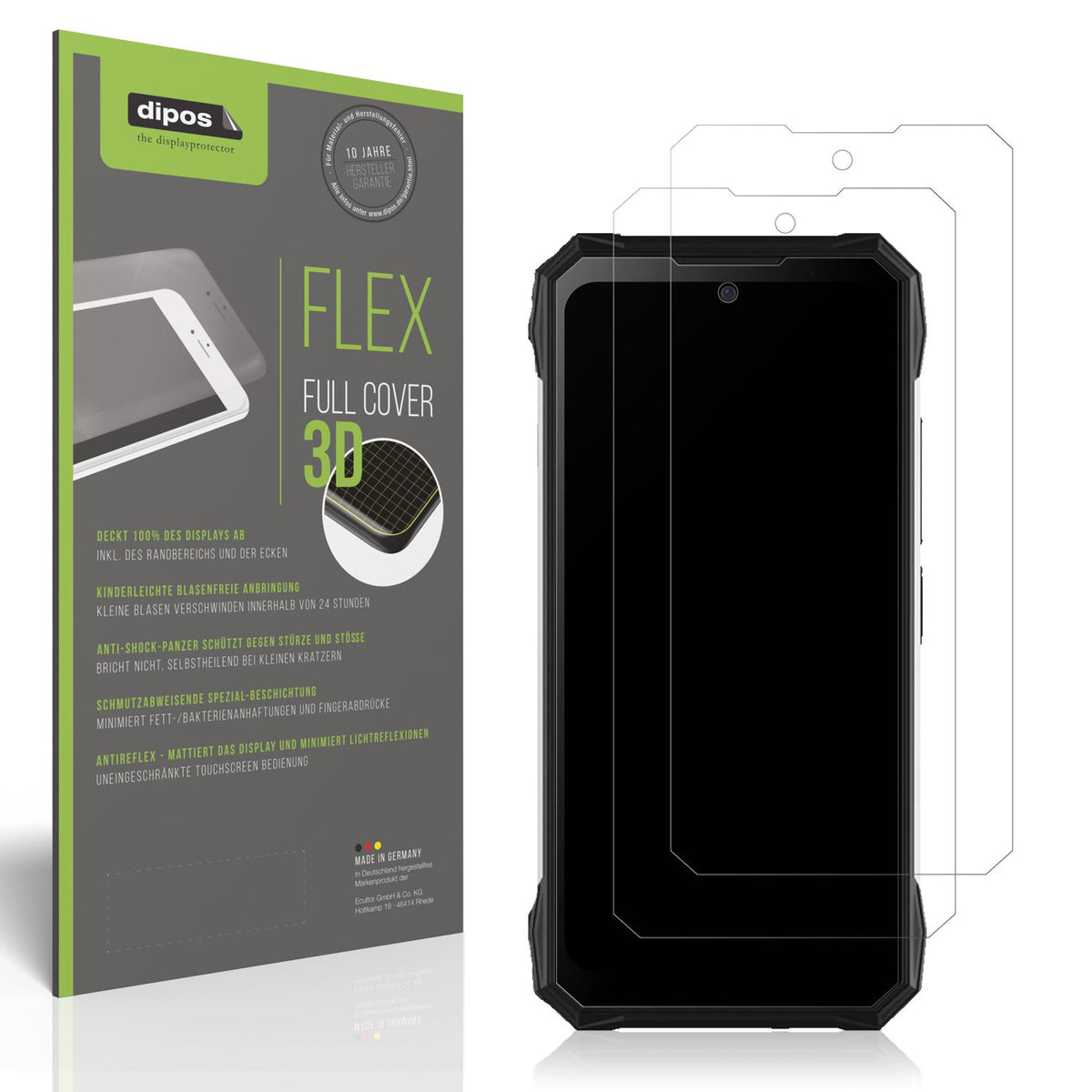 2x Full Cover Schutzfolie matt für Doogee S89 Pro (1)