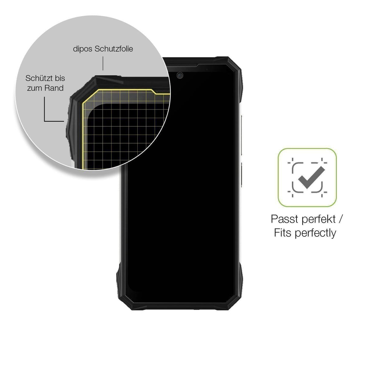 2x Full Cover Schutzfolie matt für Doogee S89 Pro (6)