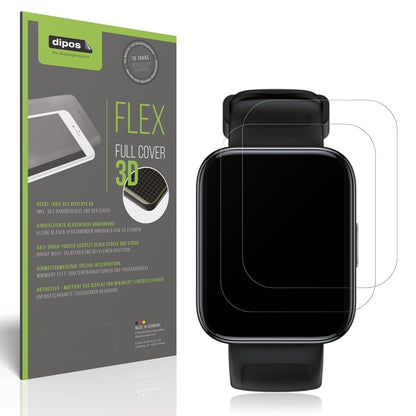 2x Full Cover Schutzfolie matt für Realme Watch 3 (1)