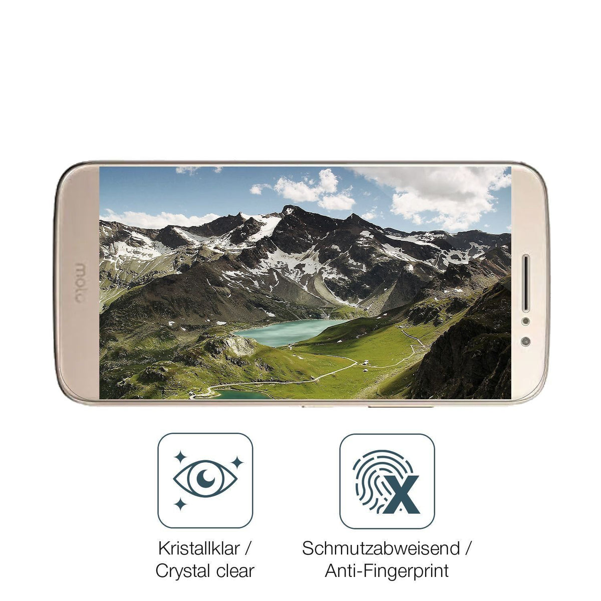 2x 9H Schutzfolie für Motorola Moto M CXT 1663 Pan (5)