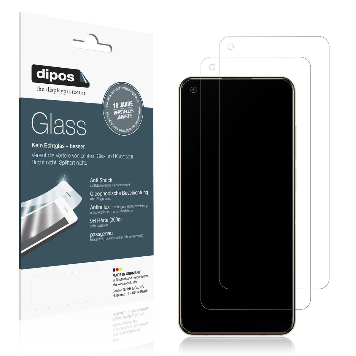 2x 9H Schutzfolie matt für Realme 11 4g Panzerfoli (1)