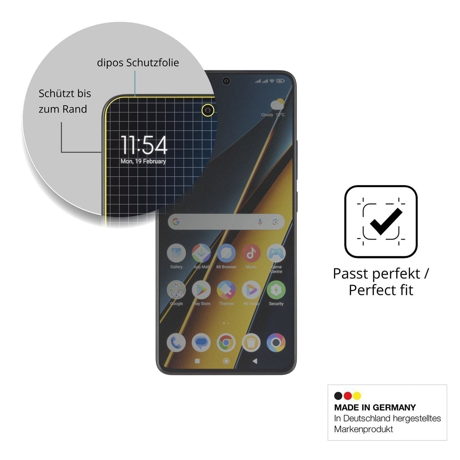 Blickschutzfolie für Poco X6 Pro 5g matt Schutzfol (4)