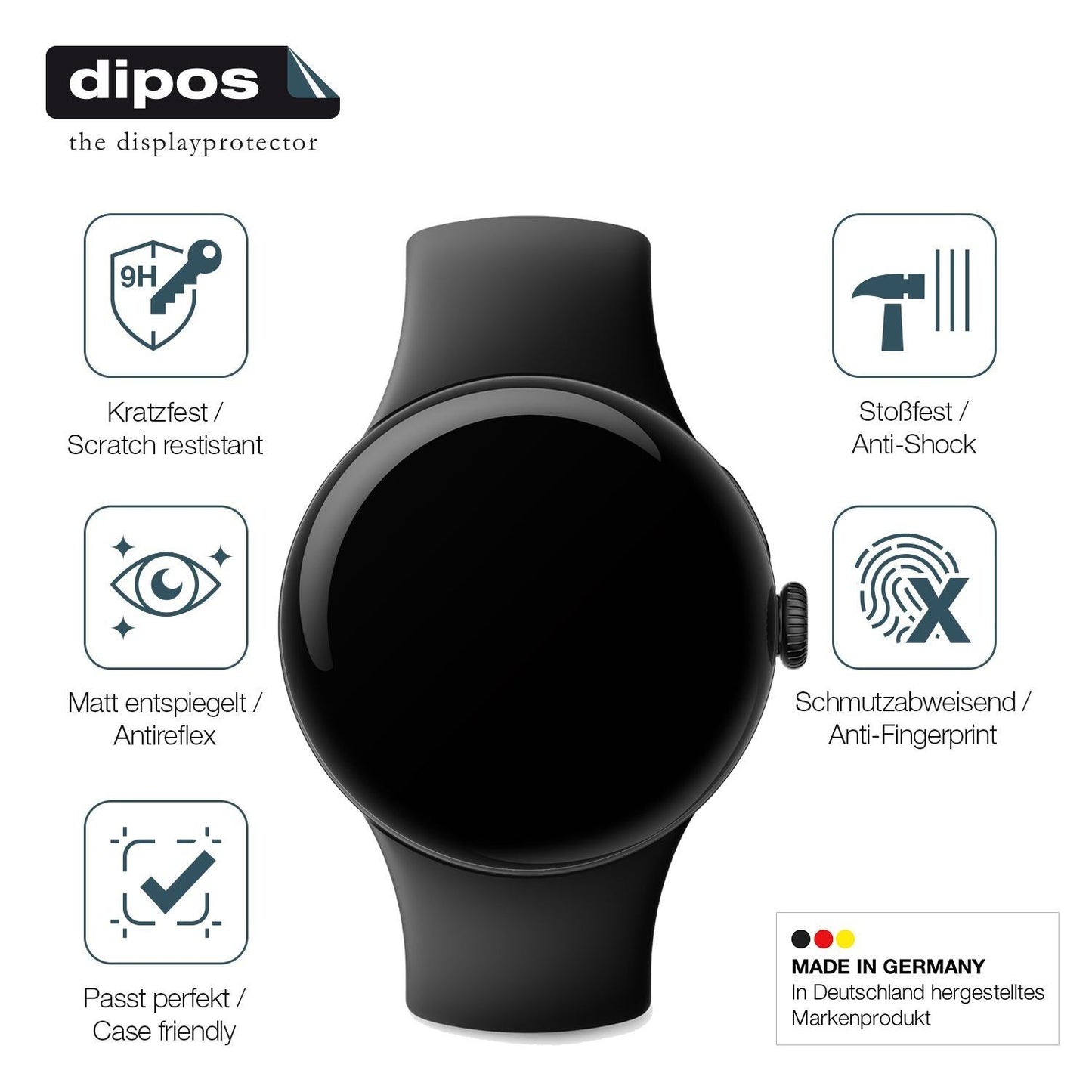 2x 9H Schutzfolie matt für Google Pixel Watch 1 Pa (7)