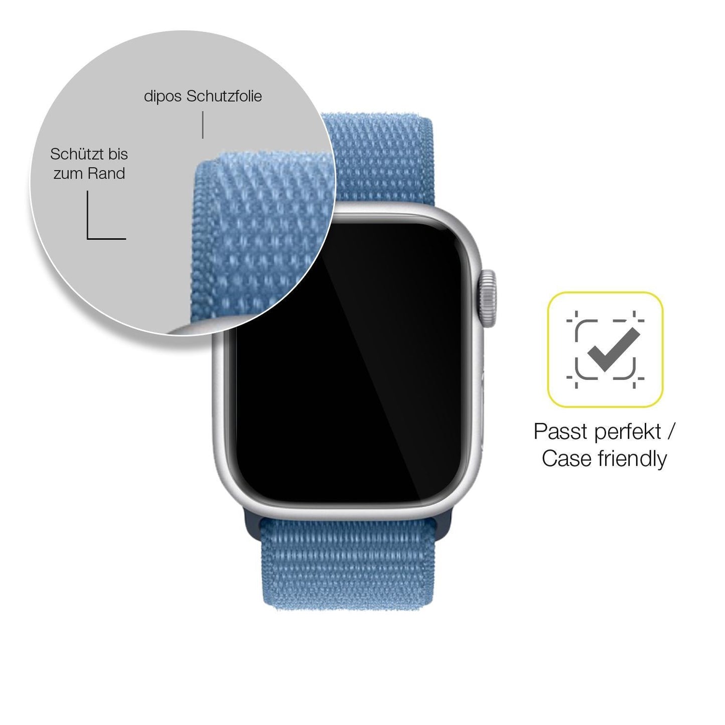 2x 3D Full Cover Schutzfolie für Apple Watch Serie (6)