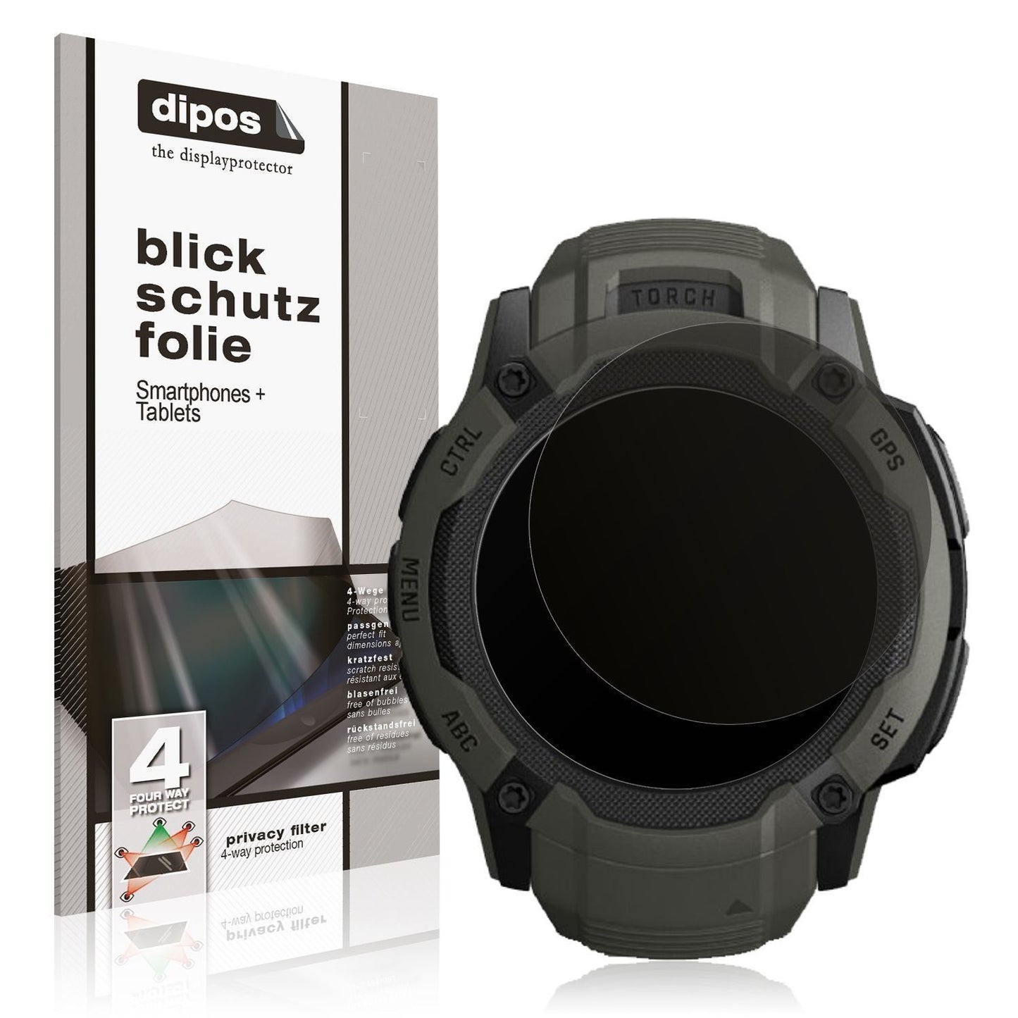Blickschutzfolie für Garmin Instinct 2x Solar matt (1)