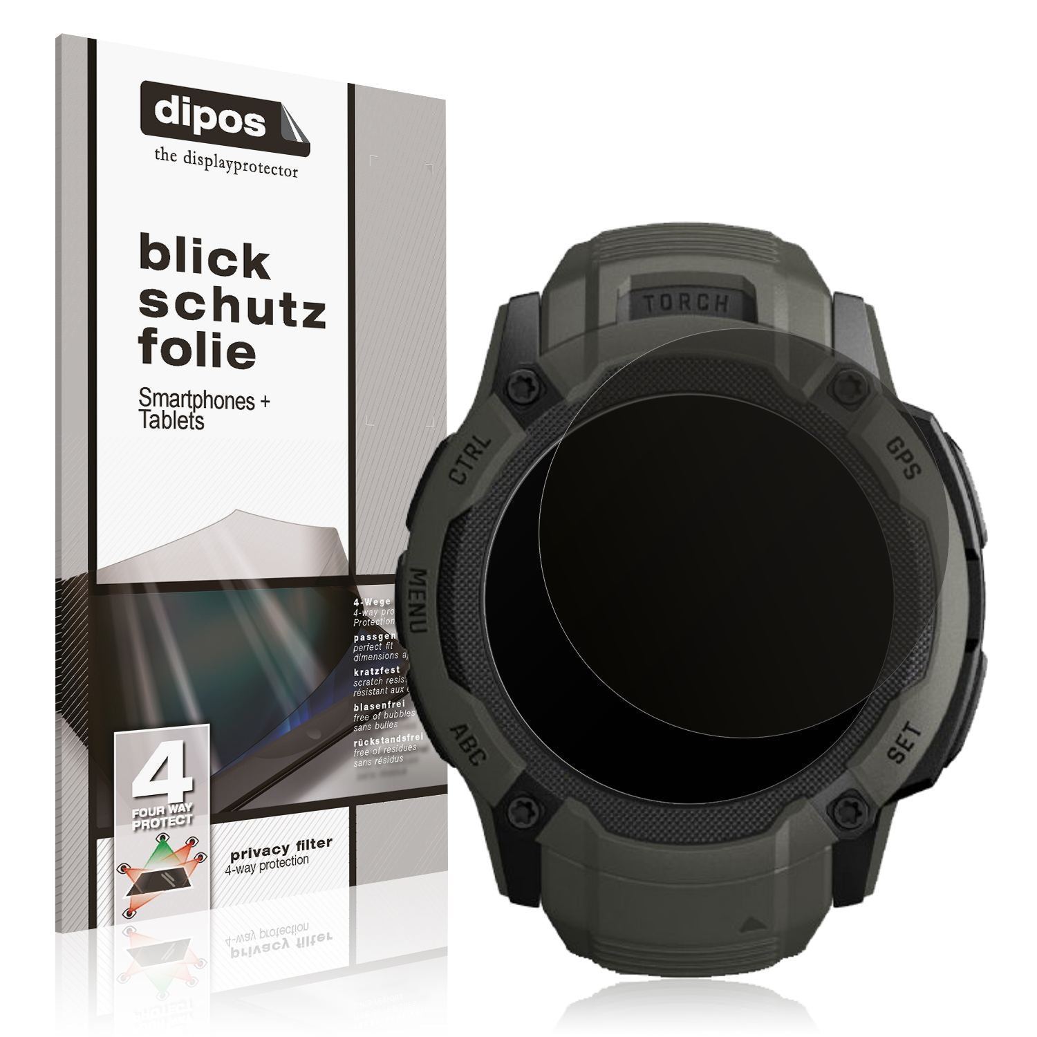 Blickschutzfolie für Garmin Instinct 2x Solar matt (1)