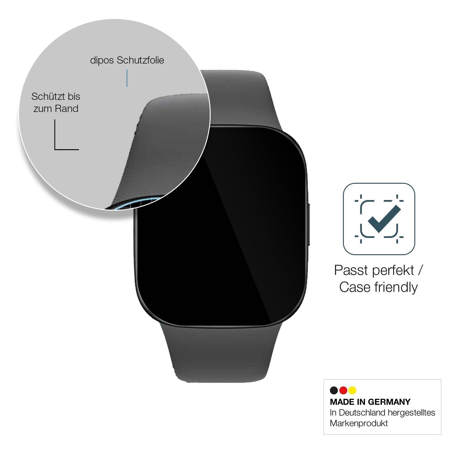 2x 9H Schutzfolie für Xiaomi Redmi Watch 3 Panzerf (6)