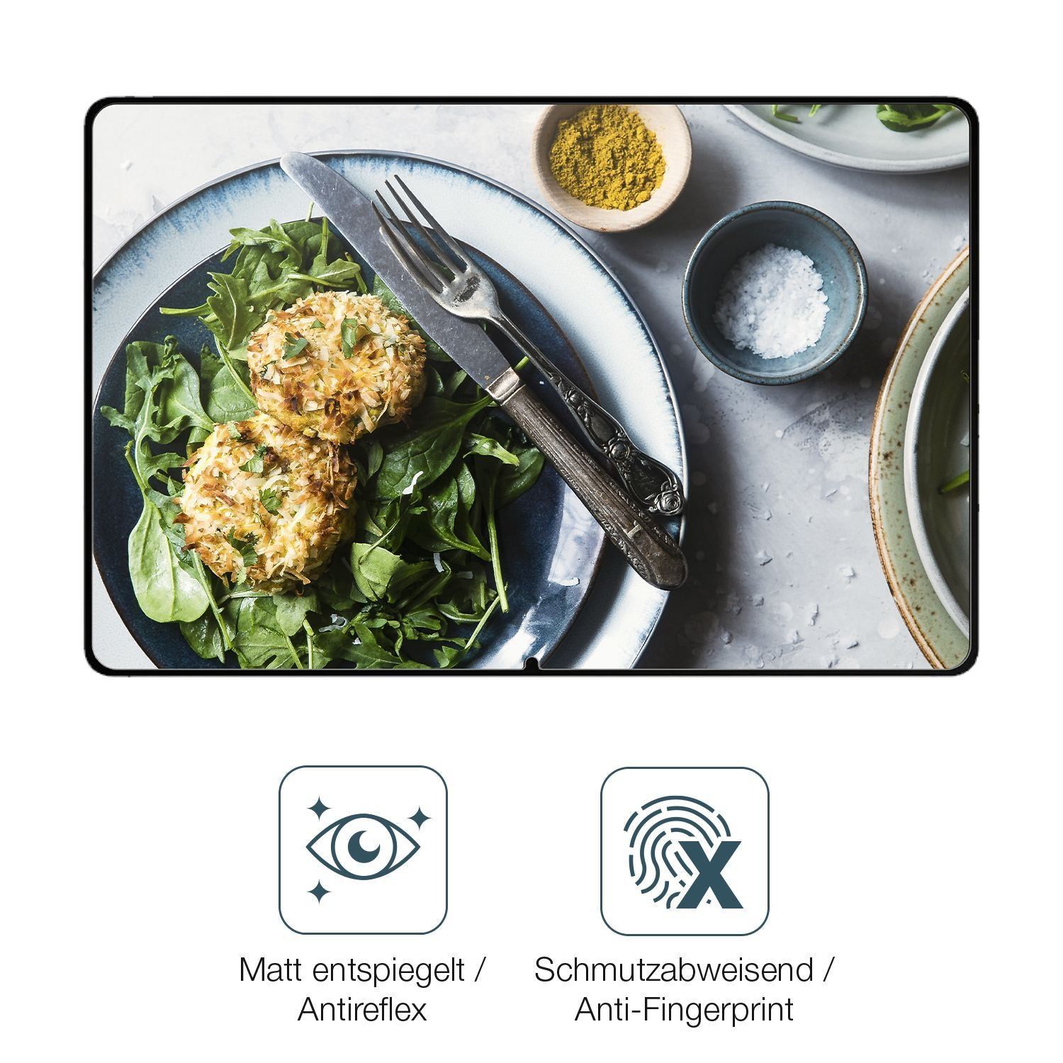 2x 9H Schutzfolie matt für Samsung Galaxy Tab S9+  (5)